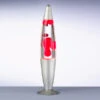 Reality Leuchten Raketen Lavalampe 90er Jahre Lichtsäule In Rot/silber, Höhe 41cm Ø10cm