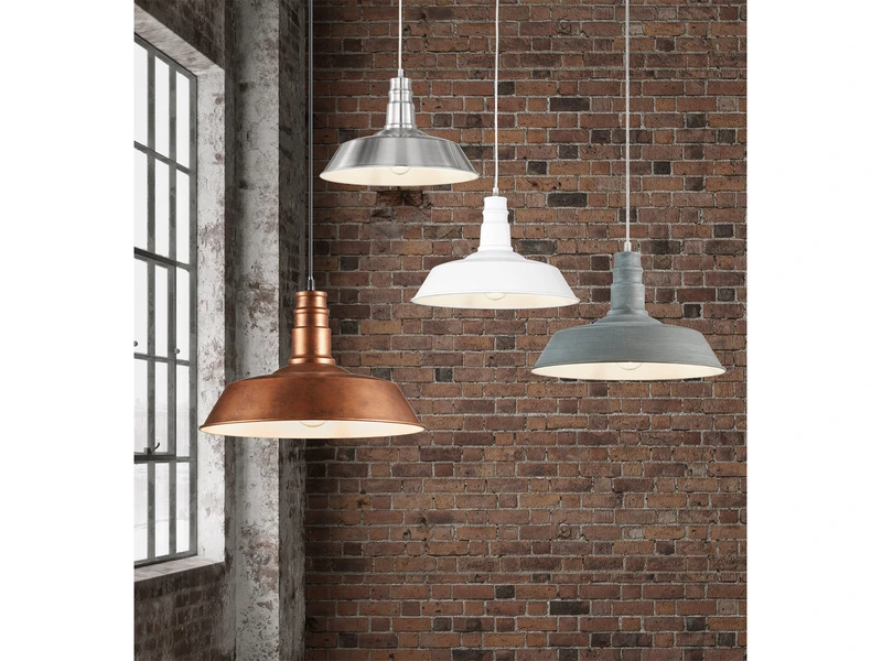 Reality Leuchten Retro Pendelleuchte WILL Lampenschirm Metall Kupfer Antik Ø 36cm 6 Reality Leuchten Retro Pendelleuchte WILL Lampenschirm Metall Kupfer Antik Ø 36cm – Bild 6