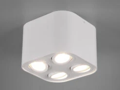 Trio Leuchten Runder Deckenstrahler COOKIE Mit Vier Schwenkbaren GU10 Spots, Weiß Matt