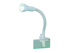 Trio Leuchten Schlauch-Klemmlampe, E14, Höhe 45cm, Flexibel, Weiß