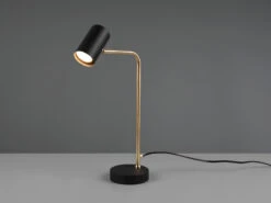 Trio Leuchten Schreibtischlampe MARLEY In Messing / Schwarz Matt, Spot Schwenkbar, Höhe 45cm -Lamp Geschaft schreibtischlampe marley in messing schwarz matt s 2