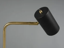 Trio Leuchten Schreibtischlampe MARLEY In Messing / Schwarz Matt, Spot Schwenkbar, Höhe 45cm -Lamp Geschaft schreibtischlampe marley in messing schwarz matt s 5