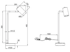 Trio Leuchten Schreibtischlampe MARLEY In Weiß Matt, Spot Schwenkbar, Höhe 45cm -Lamp Geschaft schreibtischlampe marley in weiss matt spot schwen 5