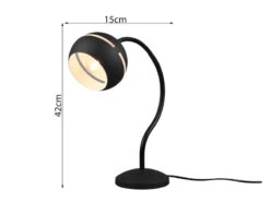 Trio Leuchten Schreibtischleuchte FLETCHER II Schwarz Mit Flexarm & ON/OFF Touch Funktion -Lamp Geschaft schreibtischleuchte fletcher ii schwarz mit flexar 3