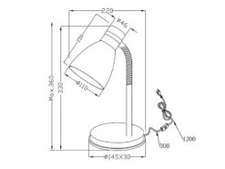 Reality Leuchten Schreibtischleuchte HARVEY Flexibel, Chrom & Metallschirm Weiß, 33cm 13 Reality Leuchten Schreibtischleuchte HARVEY Flexibel, Chrom & Metallschirm Weiß, 33cm -Lamp Geschaft schreibtischleuchte harvey flexibel chrom metallsc 13