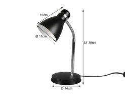 Reality Leuchten Schreibtischleuchte HARVEY, Flexibel Chrom & Metallschirm Schwarz, 33cm 11 Reality Leuchten Schreibtischleuchte HARVEY, Flexibel Chrom & Metallschirm Schwarz, 33cm -Lamp Geschaft schreibtischleuchte harvey flexibel chrom metallsc 3