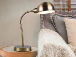 Trio Leuchten Schreibtischleuchte PERRY Mit Flexarm In Altmessing, Höhe 46cm