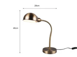 Trio Leuchten Schreibtischleuchte PERRY Mit Flexarm In Altmessing, Höhe 46cm -Lamp Geschaft schreibtischleuchte perry mit flexarm in altmessin 3
