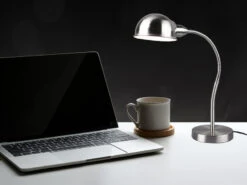 Trio Leuchten Schreibtischleuchte PERRY Mit Flexarm In Silber Matt, Höhe 46cm