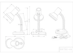 Trio Leuchten Schreibtischleuchte PRONTO Flexibel Höhe Max. 30cm, Silber-schwarz -Lamp Geschaft schreibtischleuchte pronto flexibel hoehe max 30cm 8