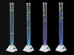 Globo Sprudelnde Farbwechsel LED Lichtsäule MENDOZA Innen Wassersäule Mit Deko Fischen -Lamp Geschaft sprudelnde farbwechsel led lichtsaeule mendoza inn 3