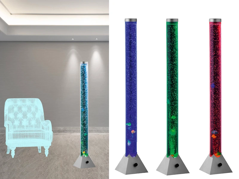 Reality Leuchten Sprudelnde Farbwechsel LED Lichtsäule MOTION Wassersäule & Deko Fischen 130cm 1 Reality Leuchten Sprudelnde Farbwechsel LED Lichtsäule MOTION Wassersäule & Deko Fischen 130cm