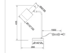 Reality Leuchten Tischleuchte ADAM Gold & Metallschirm Schwarz Höhe 44cm -Lamp Geschaft tischleuchte adam gold metallschirm schwarz hoehe 1 7