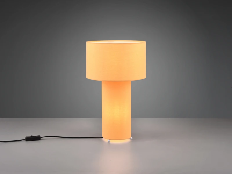 Trio Leuchten Tischleuchte BALE Korpus Und Lampenschirm Stoff Illuminate Gelb, Höhe 40cm 5 Trio Leuchten Tischleuchte BALE Korpus Und Lampenschirm Stoff Illuminate Gelb, Höhe 40cm – Bild 5