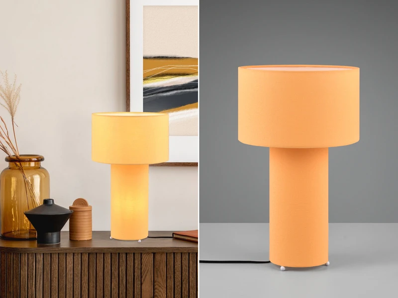 Trio Leuchten Tischleuchte BALE Korpus Und Lampenschirm Stoff Illuminate Gelb, Höhe 40cm 1 Trio Leuchten Tischleuchte BALE Korpus Und Lampenschirm Stoff Illuminate Gelb, Höhe 40cm