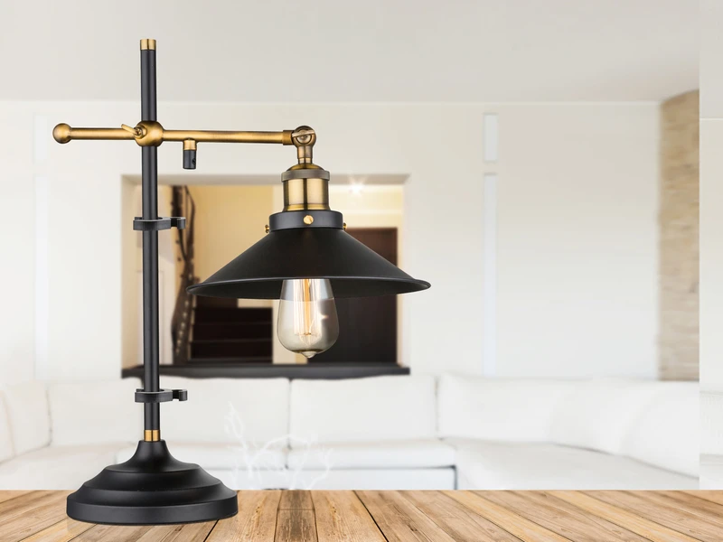 Globo Tischleuchte LENIUS Mit Schwenkbarem Metallschirm Schwarz Höhe 45,5cm 3 Globo Tischleuchte LENIUS Mit Schwenkbarem Metallschirm Schwarz Höhe 45,5cm – Bild 3