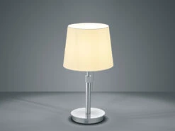 Trio Leuchten Tischleuchte LYON Silber Mit Stoffschirm Weiß, Höhe 45-56cm Verstellbar 10 Trio Leuchten Tischleuchte LYON Silber Mit Stoffschirm Weiß, Höhe 45-56cm Verstellbar -Lamp Geschaft tischleuchte lyon silber mit stoffschirm weiss hoe 2