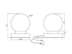 Reality Leuchten Tischleuchte PRINZ II, Glasschirm Weiß Sockel Schwarz - Touchfunktion, Ø12cm -Lamp Geschaft tischleuchte prinz ii glasschirm weiss sockel schw 4