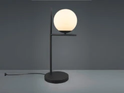 Trio Leuchten Tischleuchte PURE In Schwarz Matt Mit Kugel Lampenschirm Aus Glas In Weiß -Lamp Geschaft tischleuchte pure in schwarz matt mit kugel lampen 2