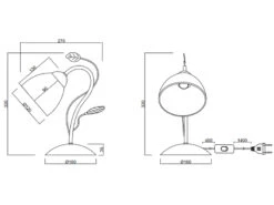 Trio Leuchten Tischleuchte TRADITIO Im Antik Look Rost Mit Blätter Motiv, Höhe 32cm -Lamp Geschaft tischleuchte traditio im antik look rost mit blaet 4