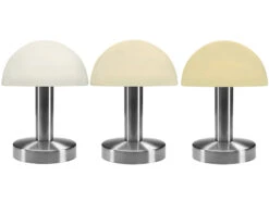 MeineWunschleuchte Tischleuchte WARIN Mit Glasschirm Opal Weiß, über Touch Dimmbar, Höhe 21cm -Lamp Geschaft tischleuchte warin mit glasschirm opal weiss ueber 2