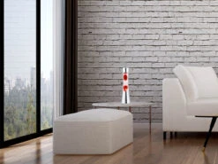 Reality Leuchten Trendige 90er Jahre Säulen Lavalampe Magma In Rot /Chrom Höhe 39cm Ø11cm -Lamp Geschaft trendige 90er jahre saeulen lavalampe magma in rot 3