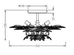 Reality Leuchten Verspielte Deckenleuchte FLOWER Ø51cm Im Floralen Design - Chrom Multicolor 12 Reality Leuchten Verspielte Deckenleuchte FLOWER Ø51cm Im Floralen Design - Chrom Multicolor -Lamp Geschaft verspielte deckenleuchte flower 51cm im floralen d 5