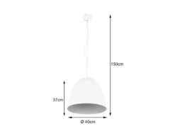 Reality Leuchten Vintage Pendelleuchte TILDA Einflammig, Metall Weiß, Rund Ø 40cm 13 Reality Leuchten Vintage Pendelleuchte TILDA Einflammig, Metall Weiß, Rund Ø 40cm -Lamp Geschaft vintage pendelleuchte tilda einflammig metall weis 3